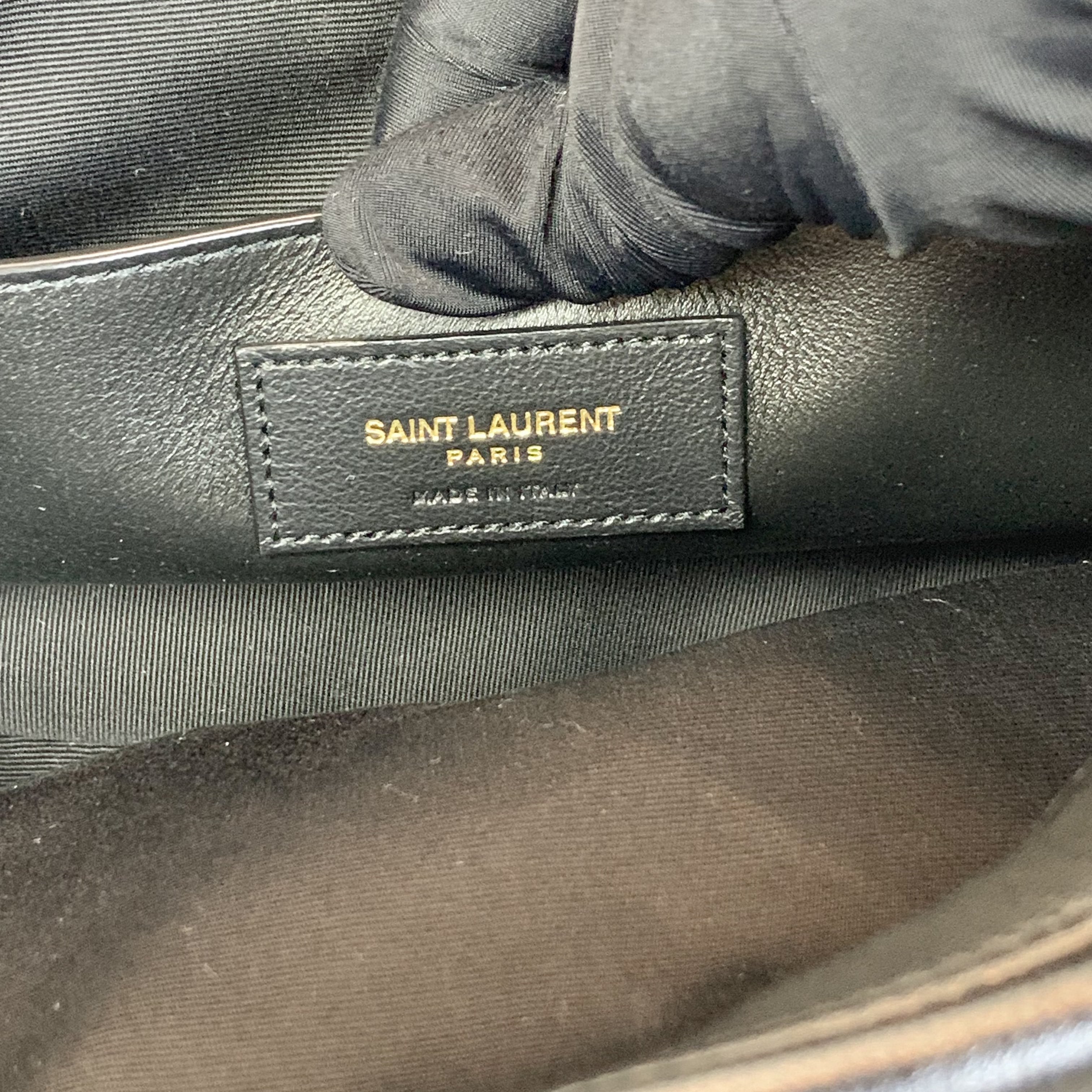 25年單 YSL Jamie 黑金羊皮單肩包