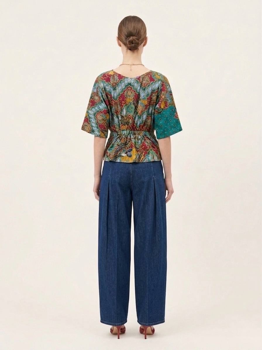 T8816 - Knotted Batik Top 