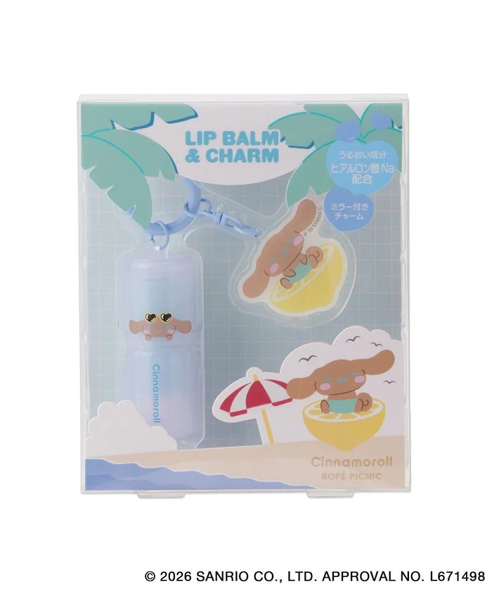🎀【預訂】ROPE' PICNIC x Sanrio 曬黑造型潤唇膏，附鏡子掛件 - Cinnamoroll