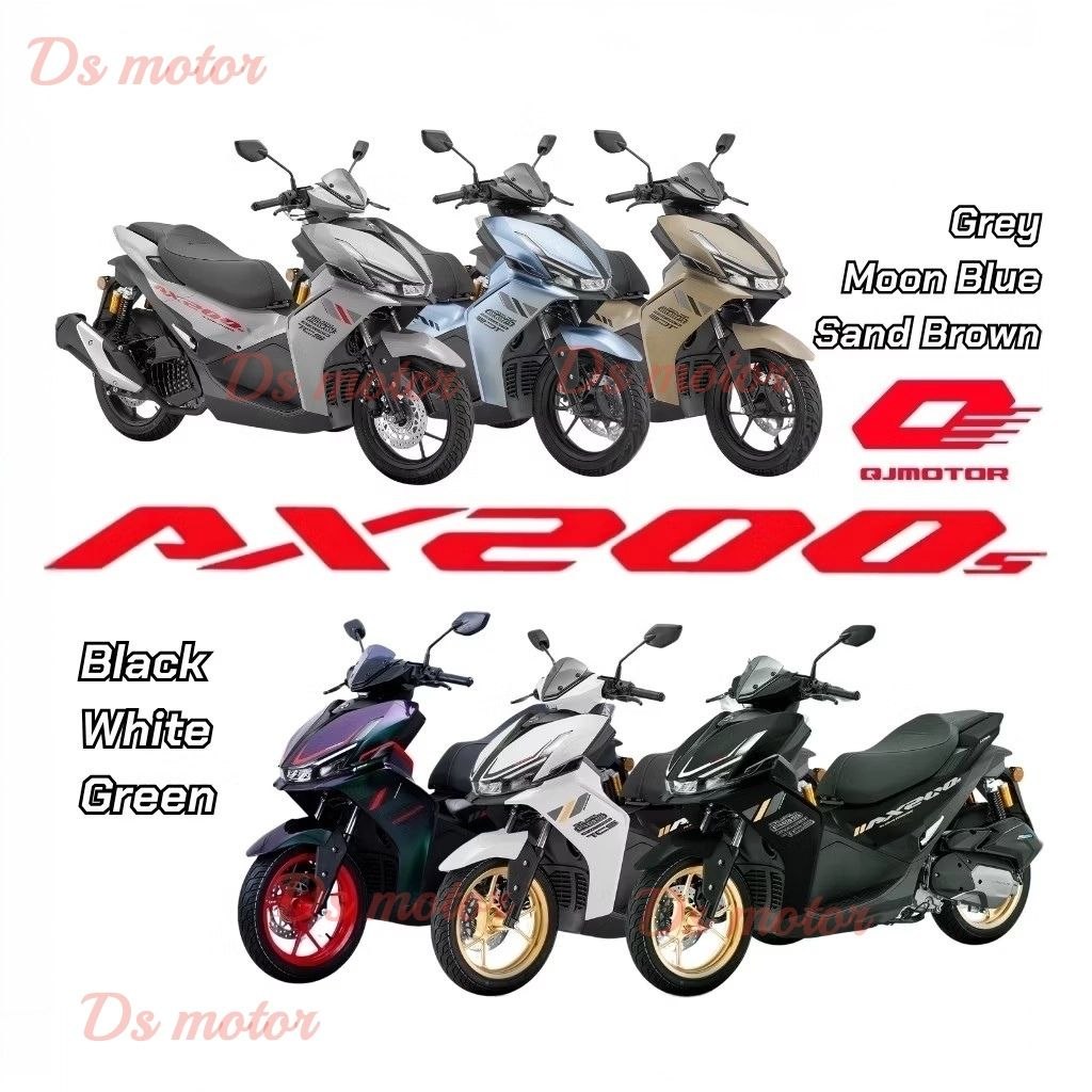 QJ MOTOR COVER SET AX200S ORIGINAL COLOR GREY /MOON BLUE /SAND BROWN / BLACK / WHITE / GREEN