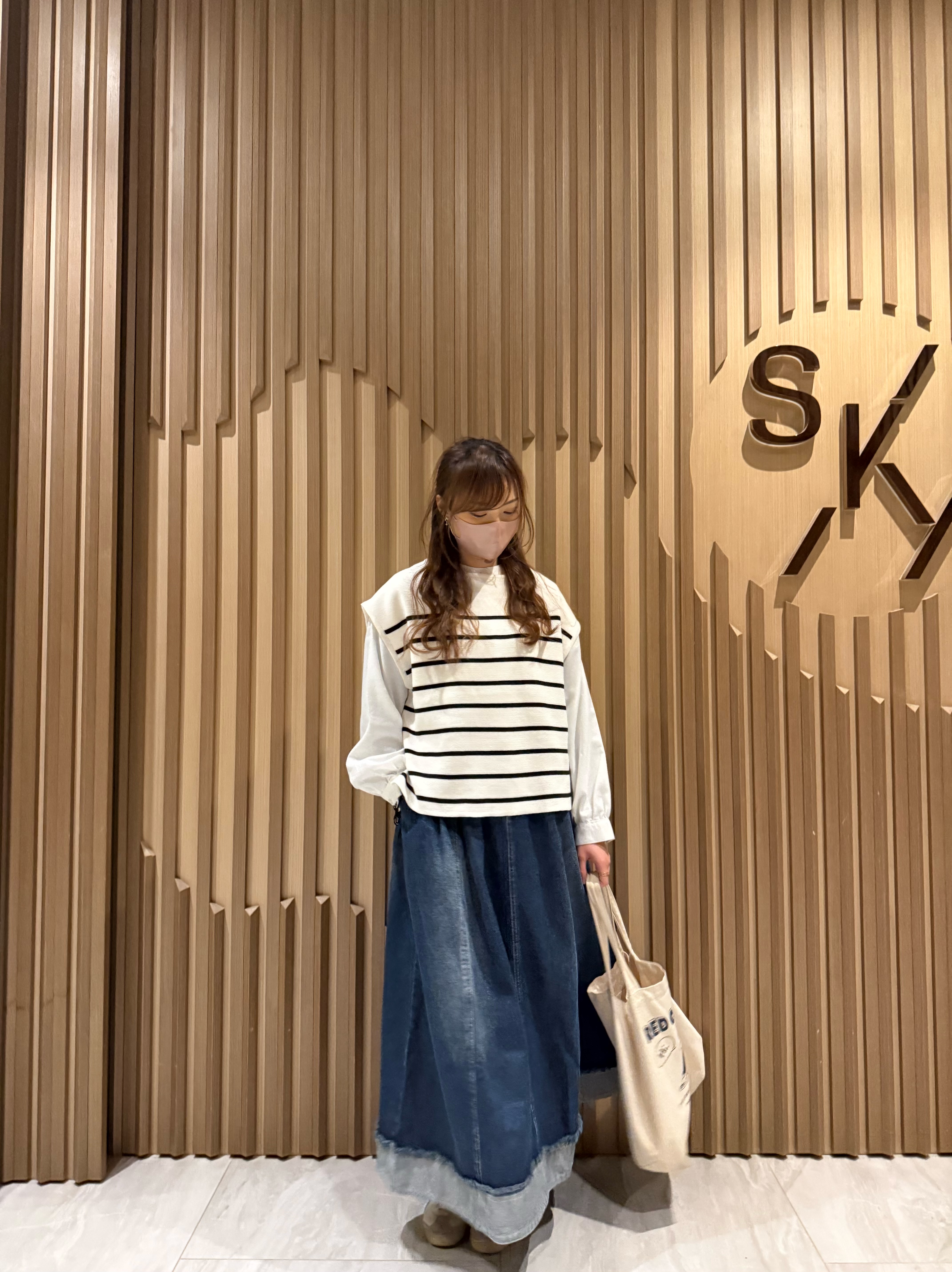 造舊拼布牛仔裙