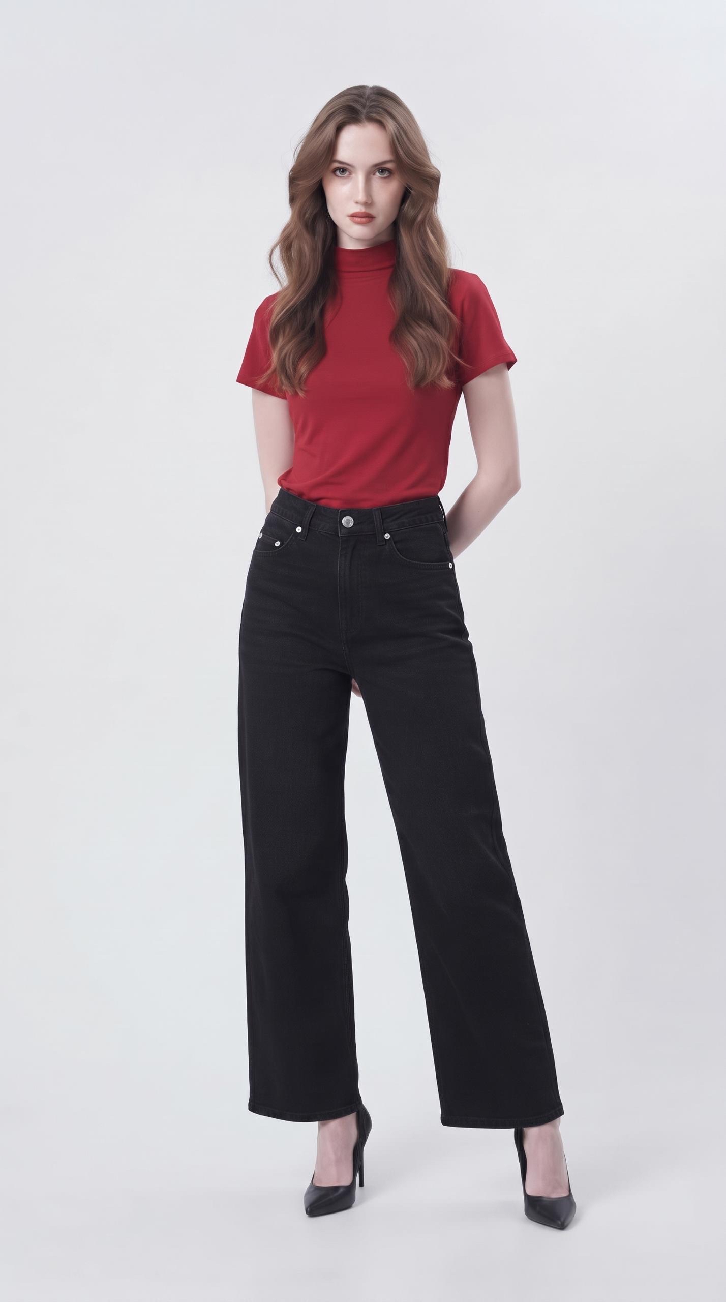 2160BB Ava Essential Mock Neck Knit Top