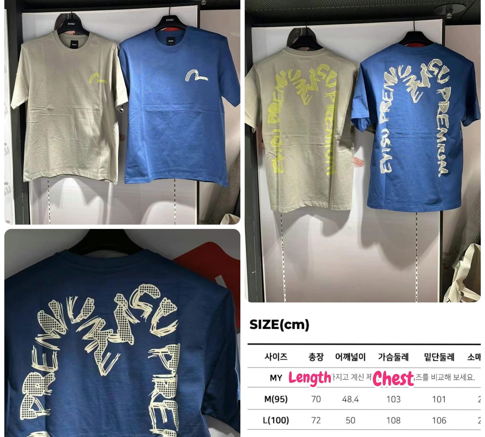 *💥💥🈹️🈹️️EVISU 新款獨家斷碼優惠 🈹️️🈹️💥💥 A2603033 ~ 韓國Evisu Unisex Tee*