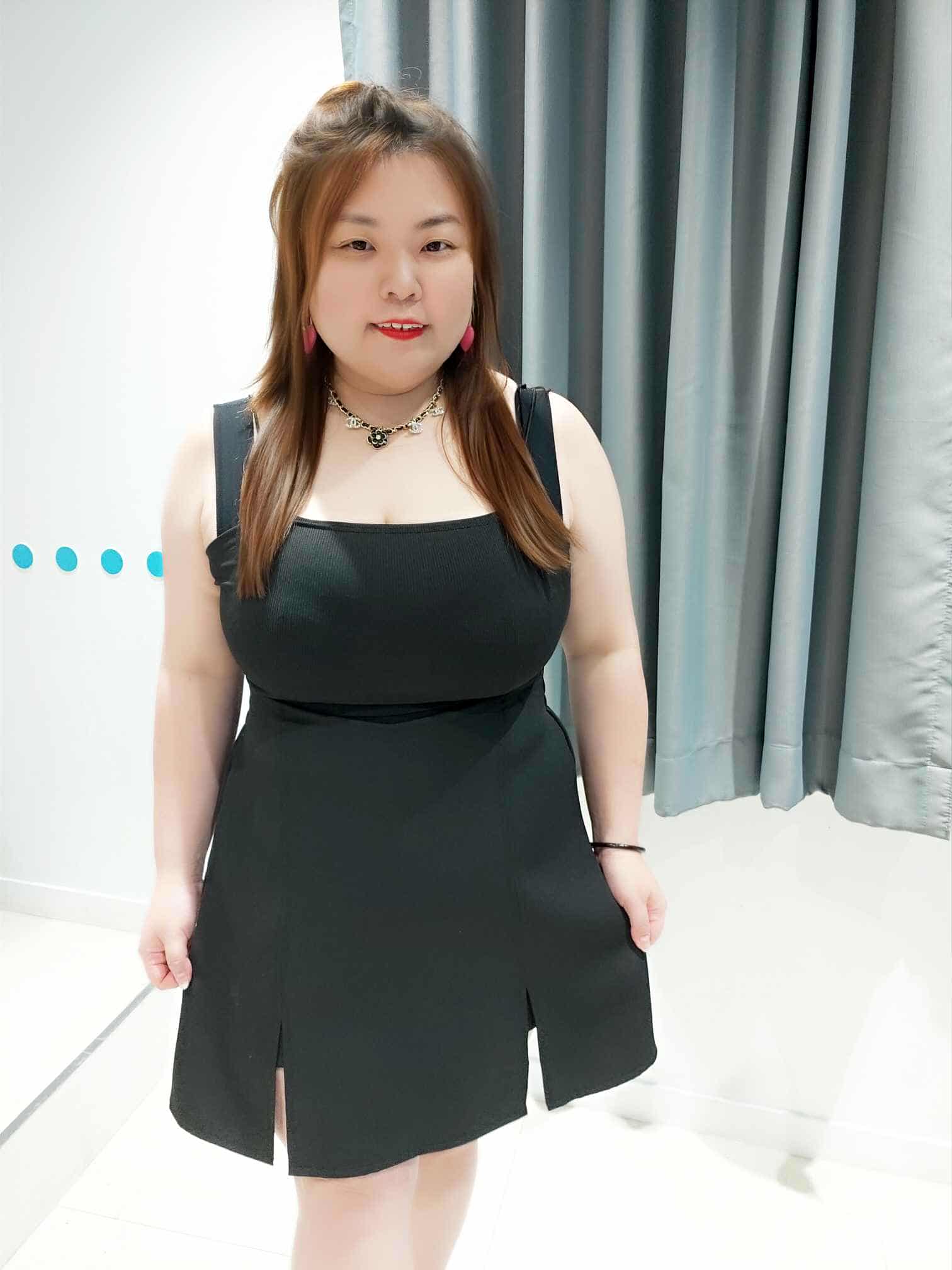 DSE12 裙摆小开叉设计裤裙