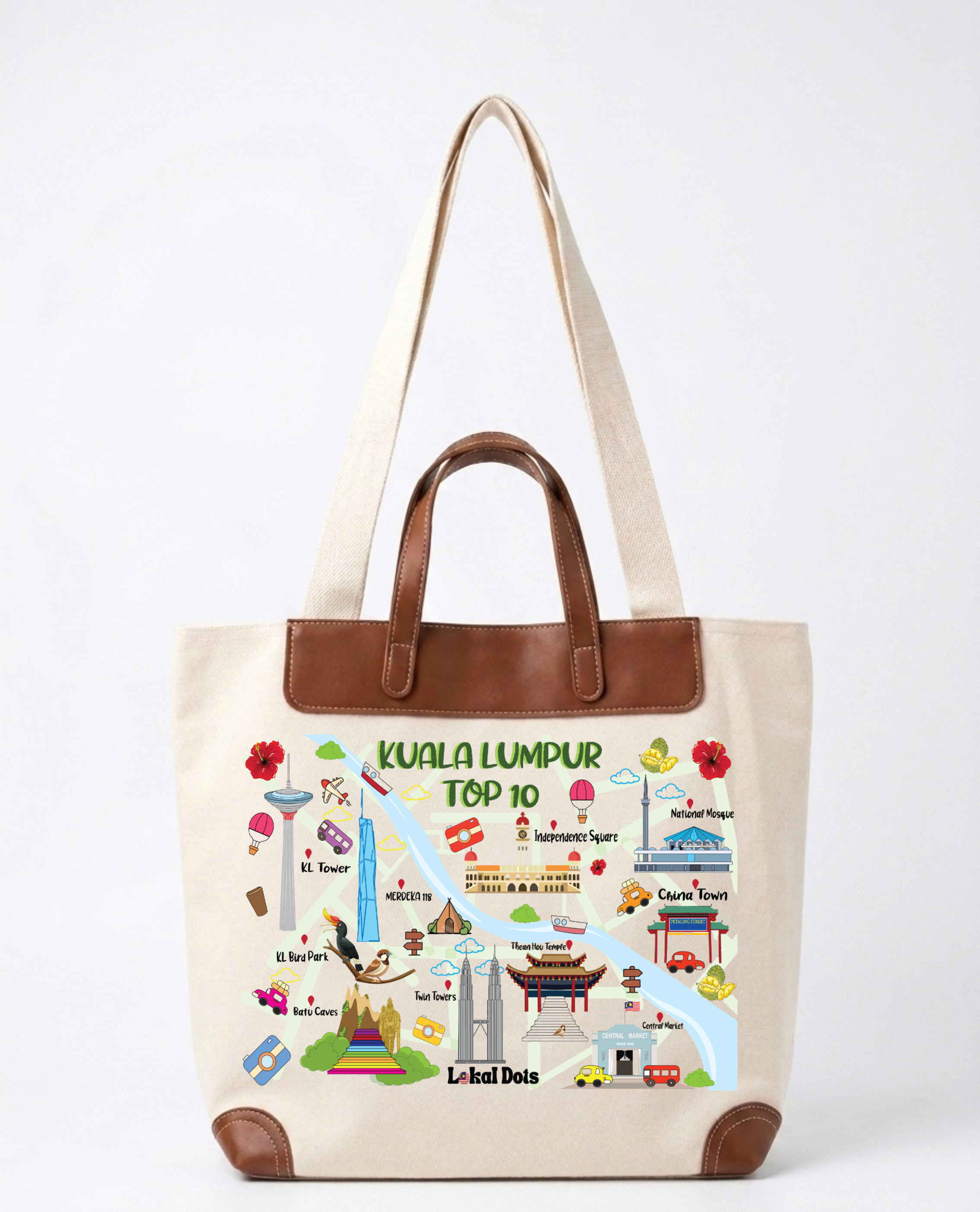 LD77 - PU Handle Tote Bag KL Top 10
