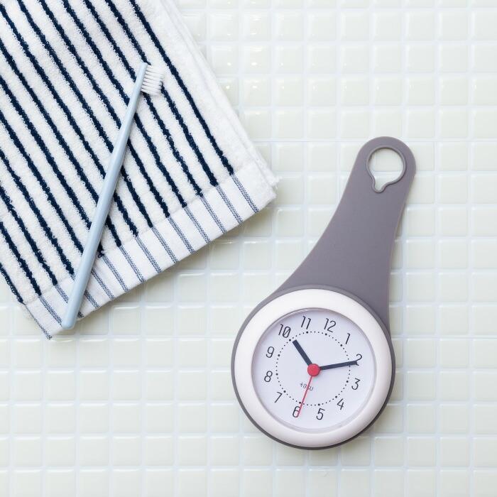 🔥🔥【日本直送《TASU》滴造型兩用防滴掛牆浴室鐘】