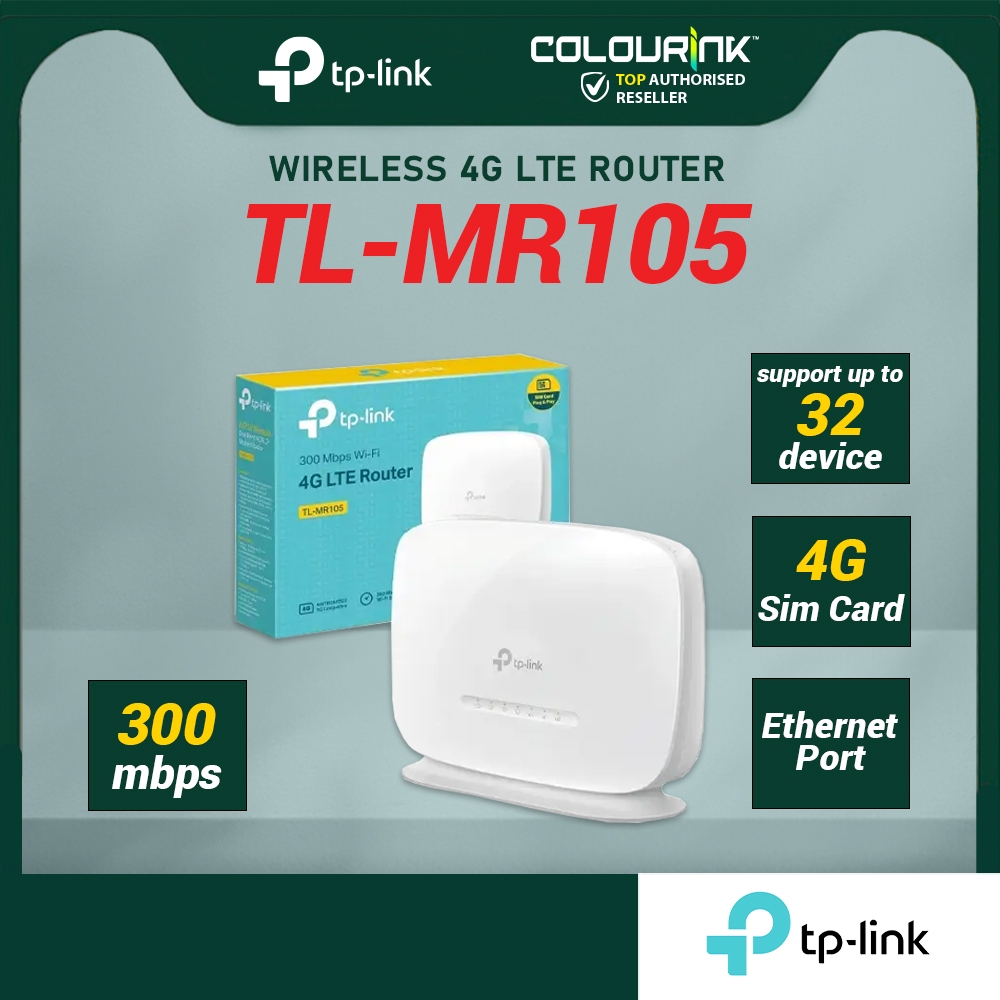 Tp-Link TL-MR101 N300 Sim Card 4G Router Modem Voice Call VoLTE similar B310 TL-MR100 TL-MR6400