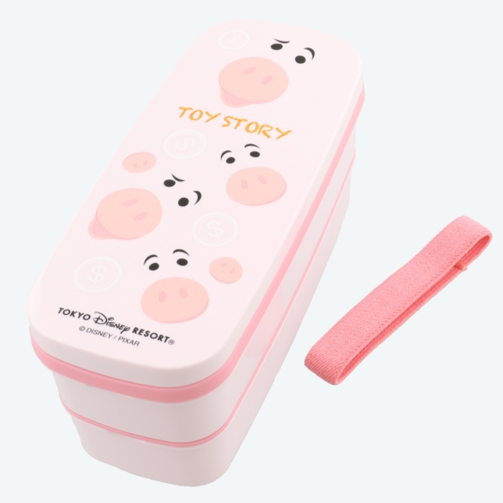 [現貨] [東京迪士尼樂園] 火腿兩層飯盒連筷子套裝 {TF010543}