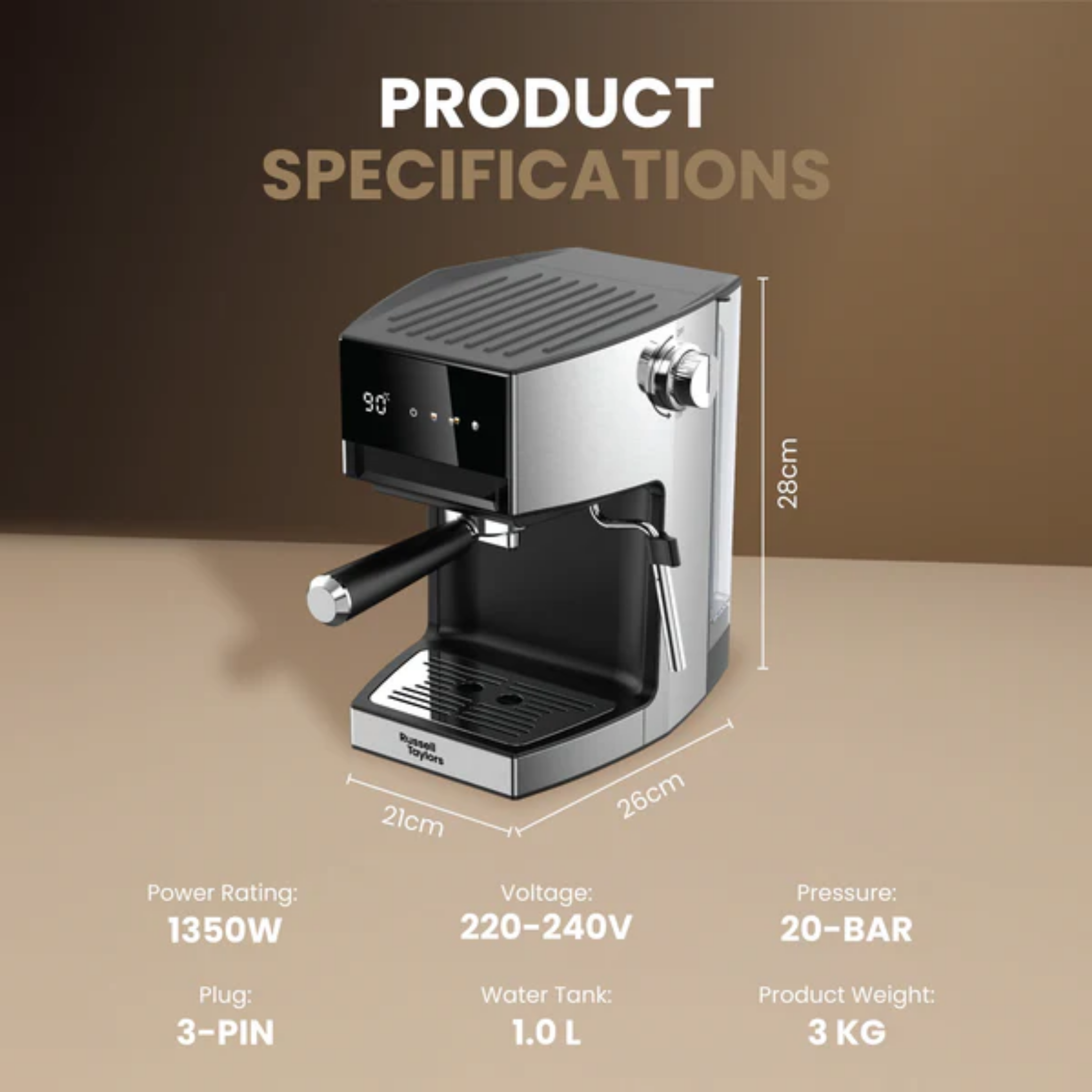 Russell Taylors 15-Bar Espresso Maker (EM1)
