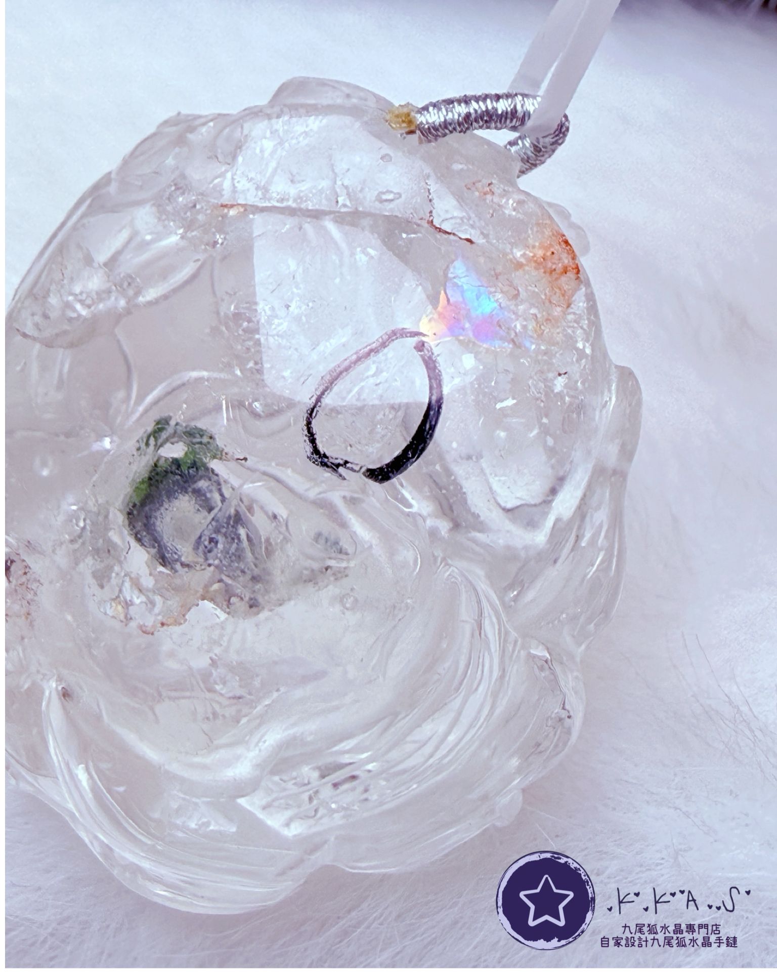 K00135 水膽 錢幣狐 - 吊墜/手牌兩用款