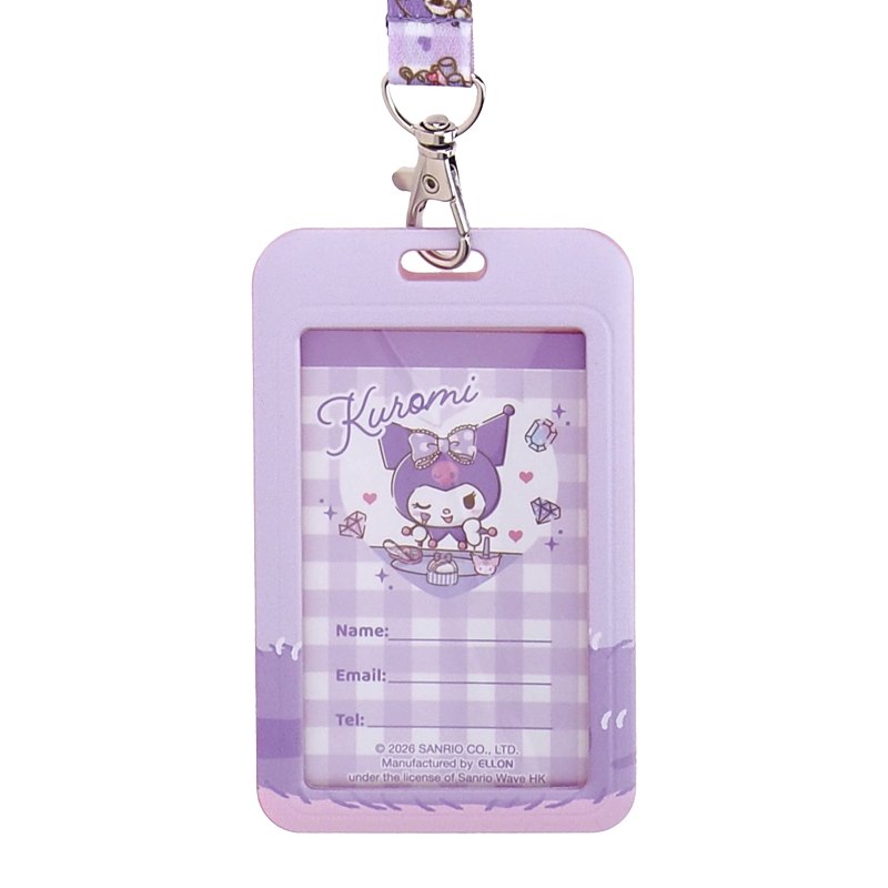 Kuromi Plastic Card Holder w/ Neck Strap 証件套連頸繩
