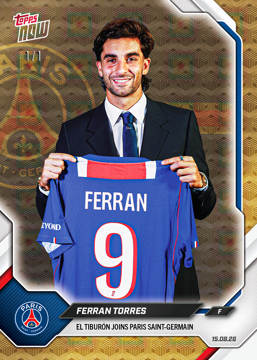 Ferran Torres - 2026-27 PSG Topps NOW® #1 加盟紀念卡【團購】