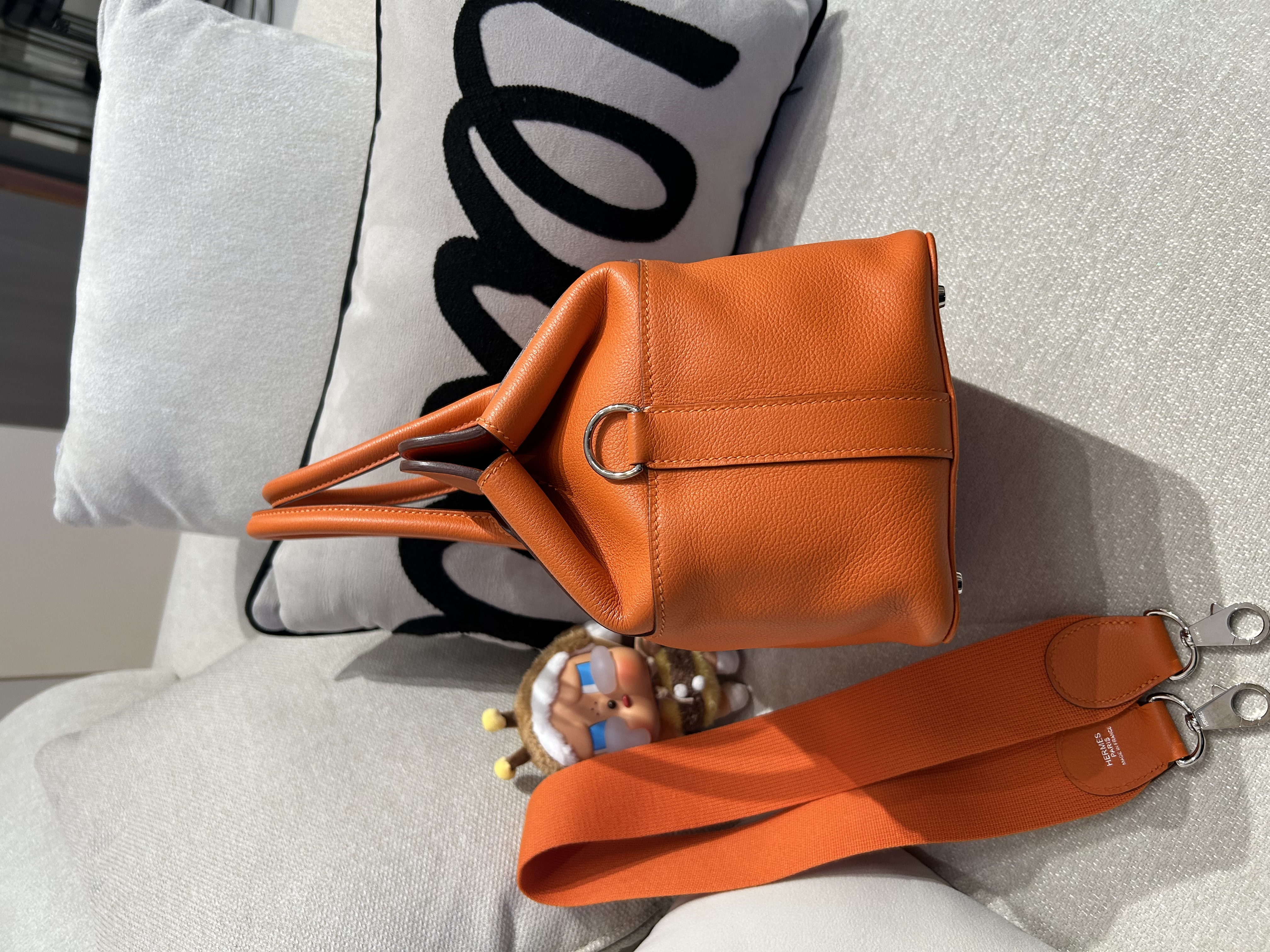 Hermes toolbox 20,orange ,STAMP T evercolor,100%Authentic ,98%new ✅KEY LOCK ✅dust bag✅STRAP