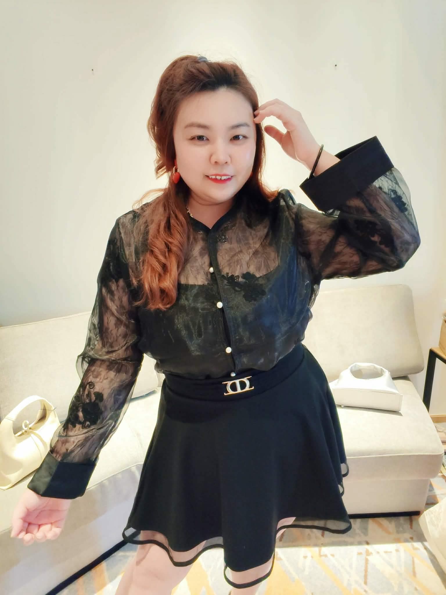 YPA02 26036 高级感透纱刺绣工艺外套