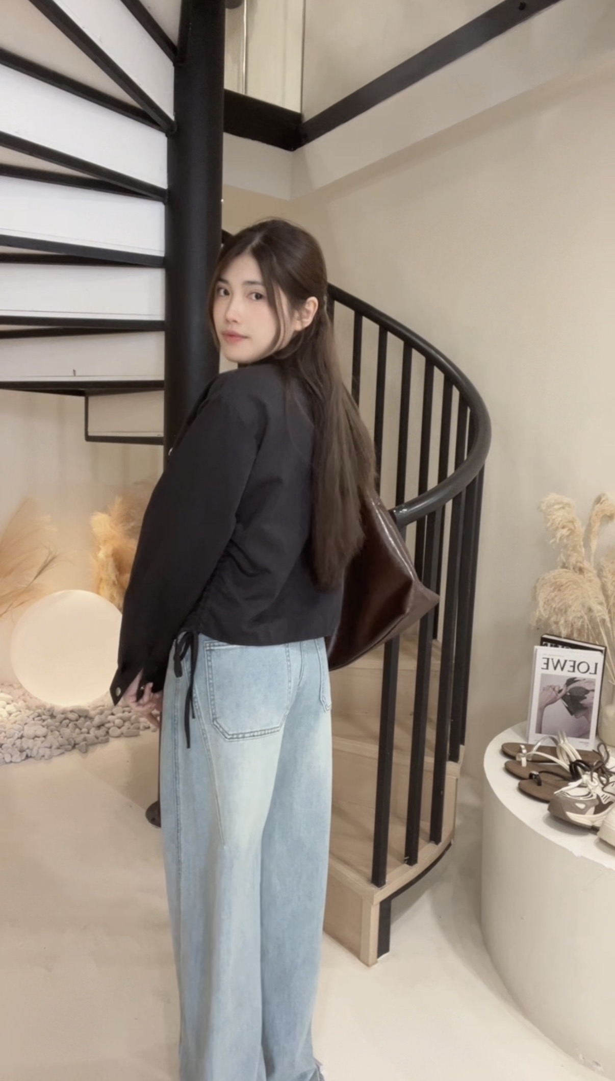 2977抽绳外套+线条背心