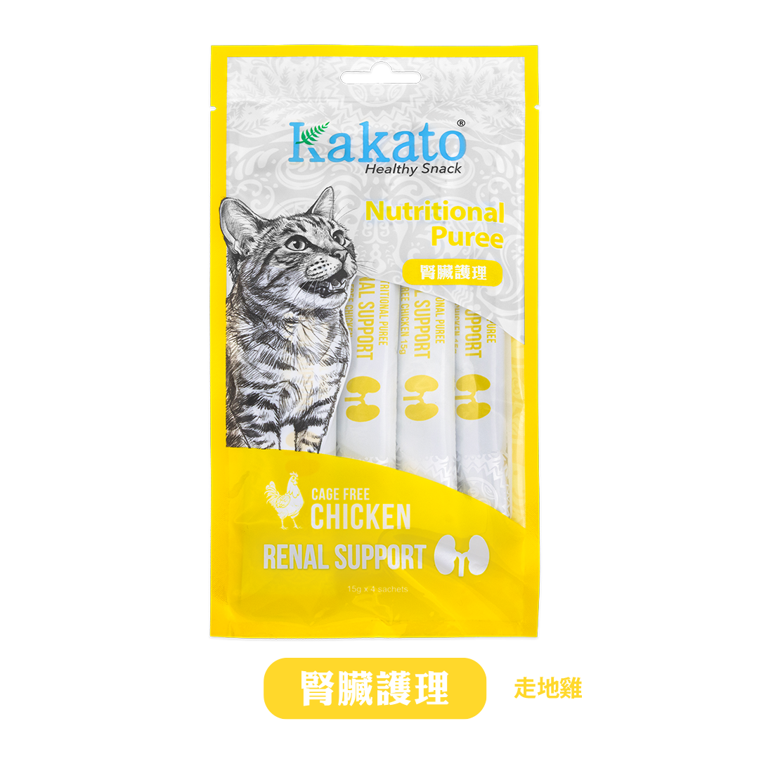 Kakato卡格 貓咪腎臟日常保健 功能保健肉泥 雞肉味 60gx4條