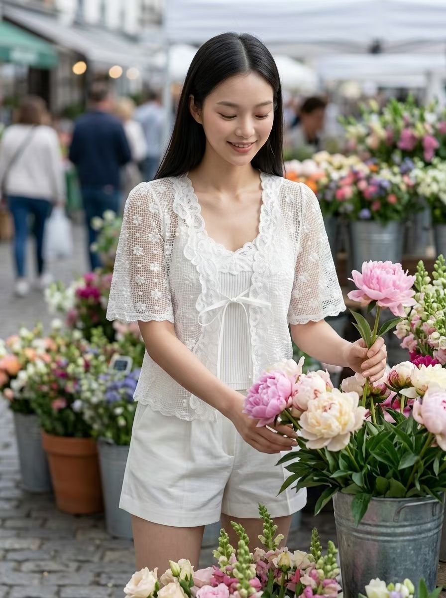 AD4 V領綁結外套Top 