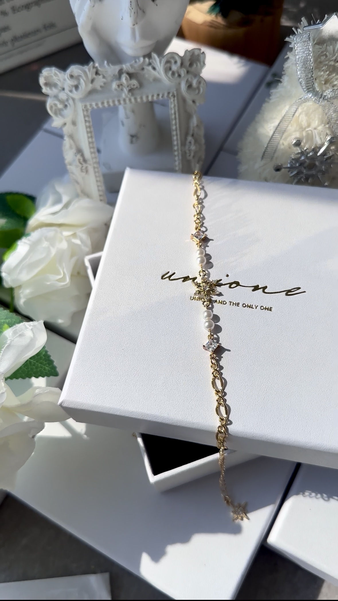 珍珠雪花手鏈✨