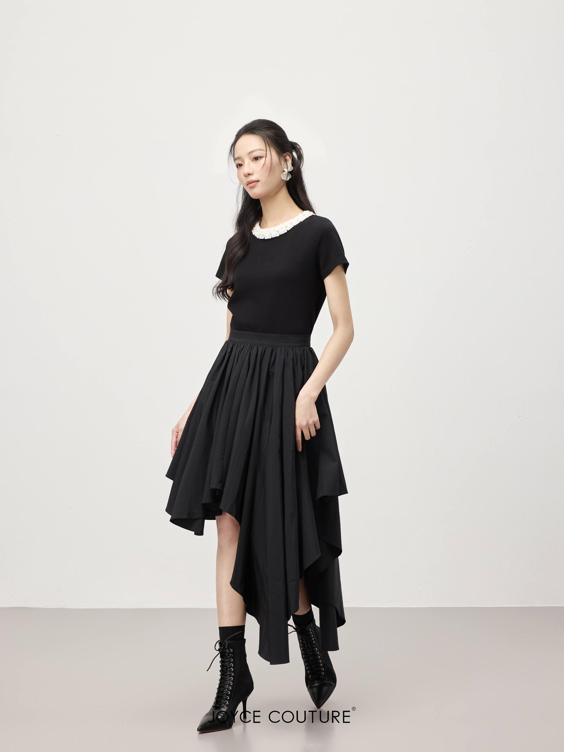 不对称喇叭形设计半裙 S0168