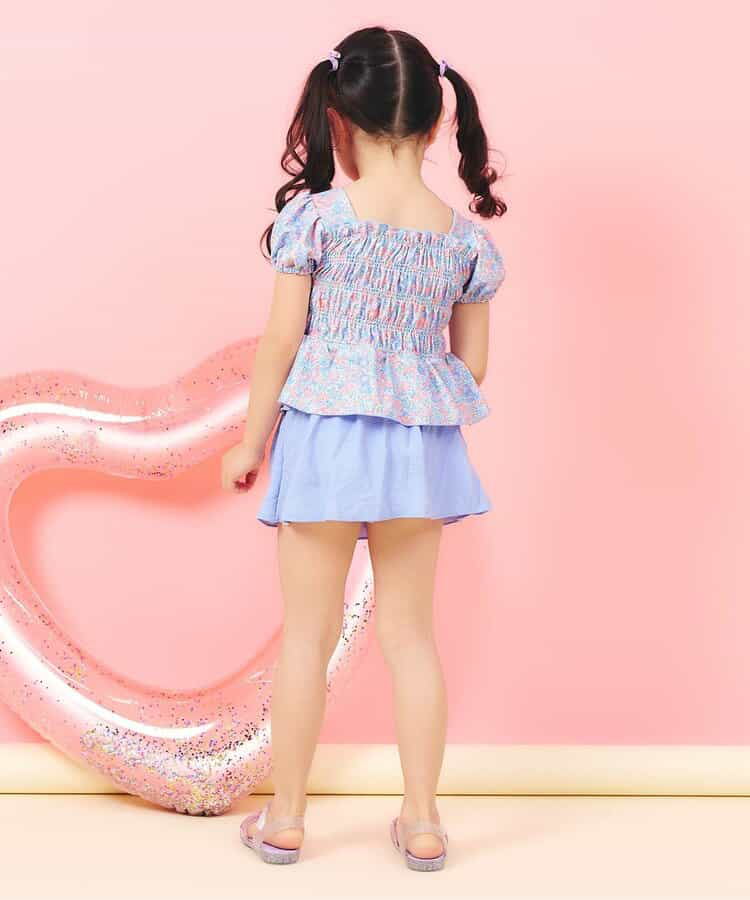 🇯🇵預訂 日本直送🇯🇵Apres les cours三色緞帶褶皺泡泡袖分體泳衣