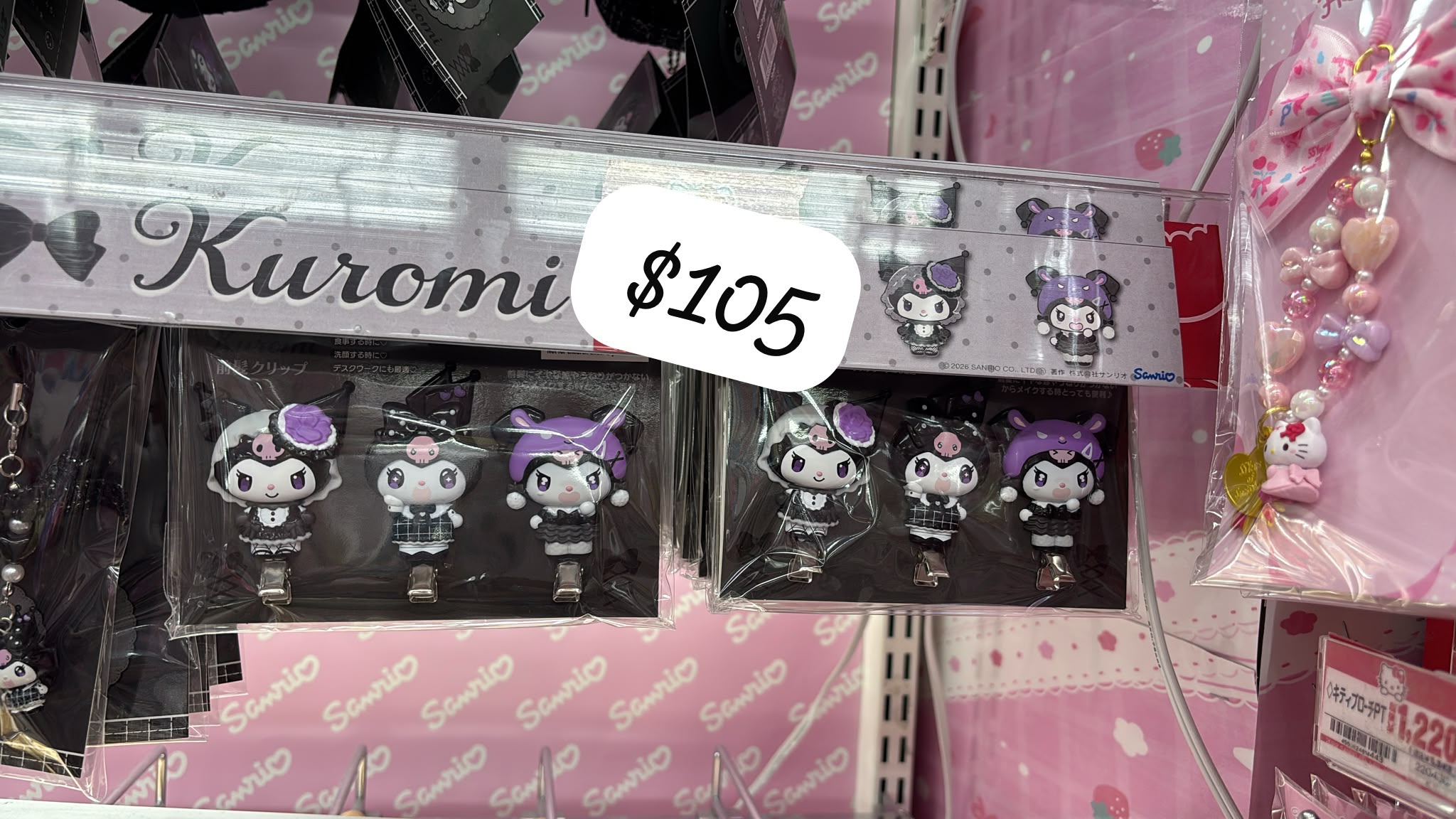 kuromi hair clips
