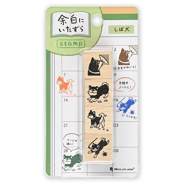 現貨｜柴犬 日本NB 邊緣木質印章 四個套裝  (2047706)