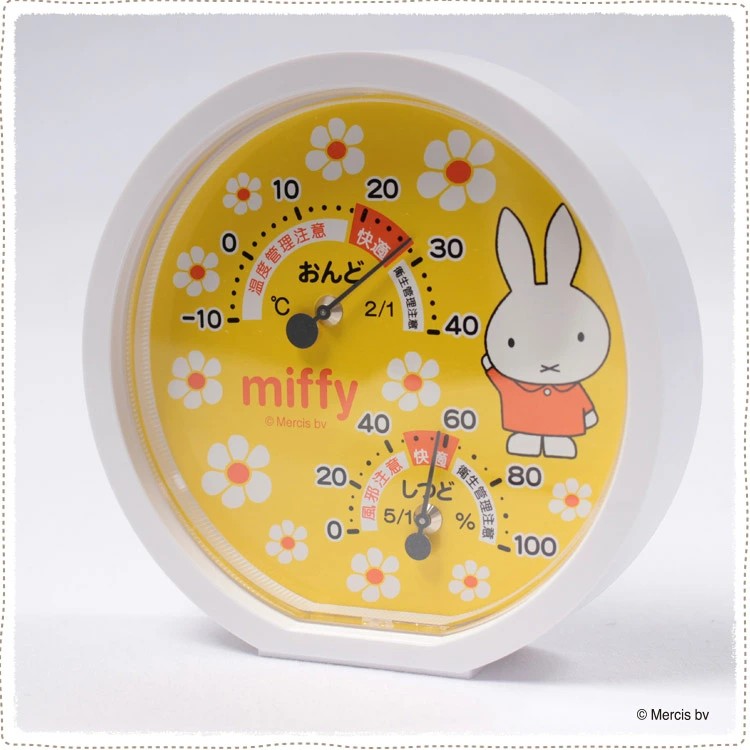 【現貨】🔥🔥【日本製《BELL COT》MIFFY圓型溫濕度計】