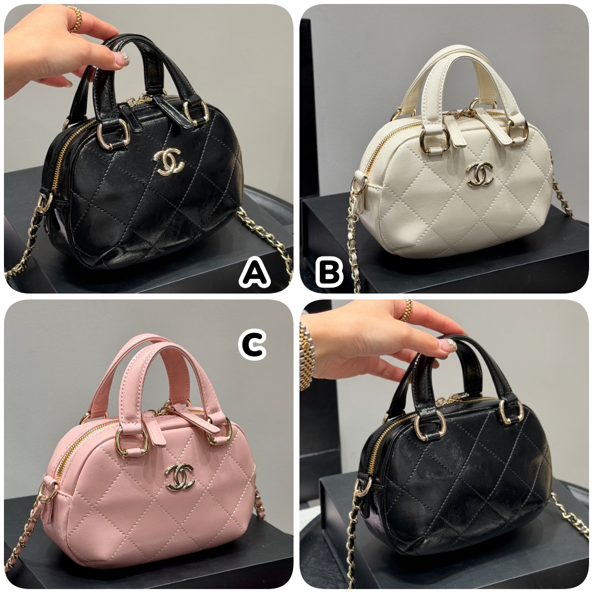 CHANEL 滑雪系列 25N 迷你保齡球包