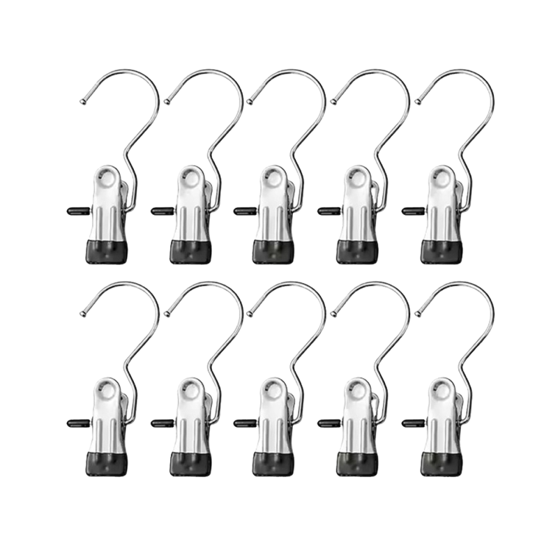 10x 不鏽鋼晾衣夾 黑色 UB0242