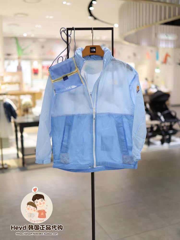 0632 親子❤️TNF夏季連帽薄防曬外套+斜孭袋 兩件套