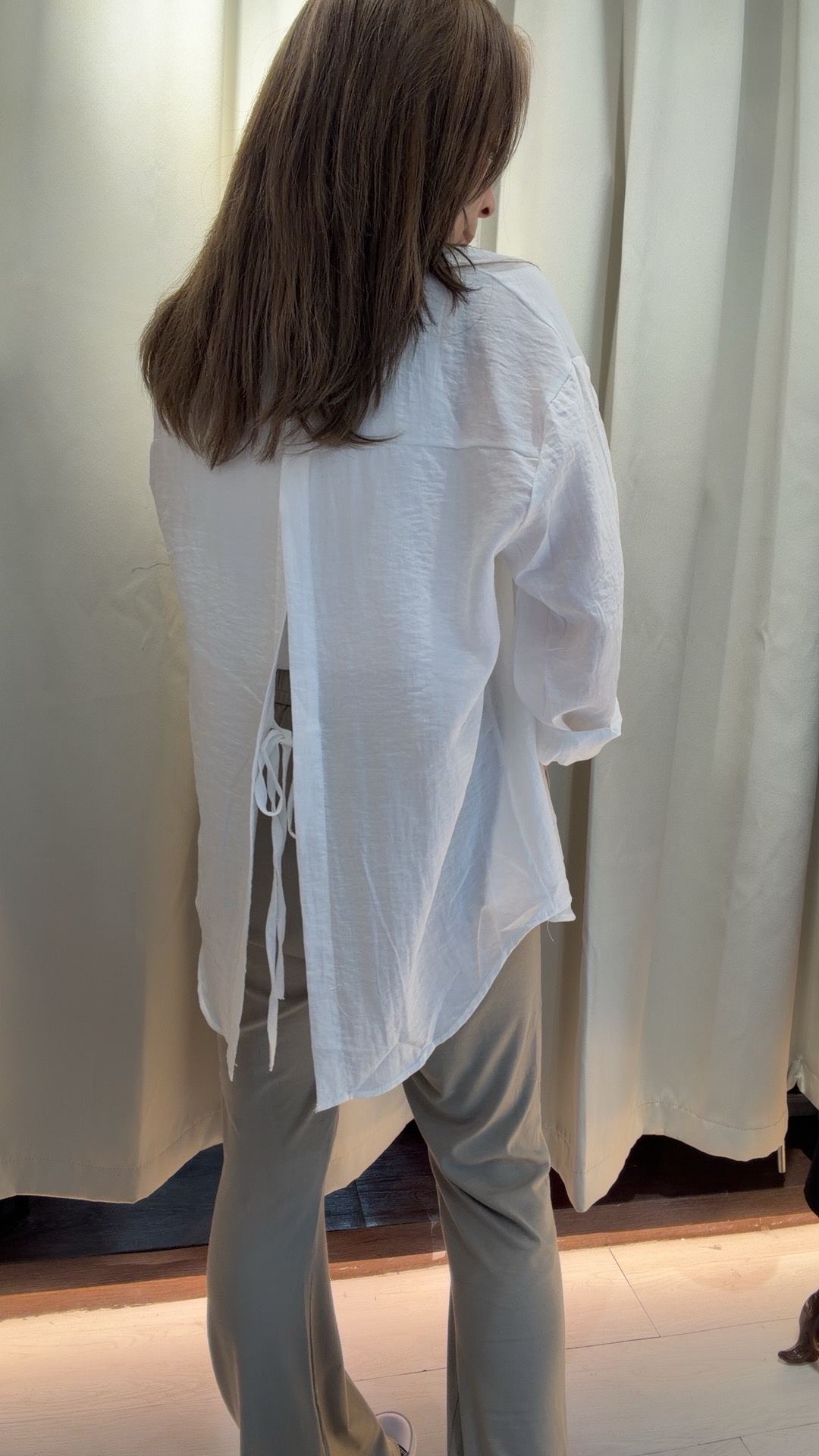 背面開叉梭織恤衫外套