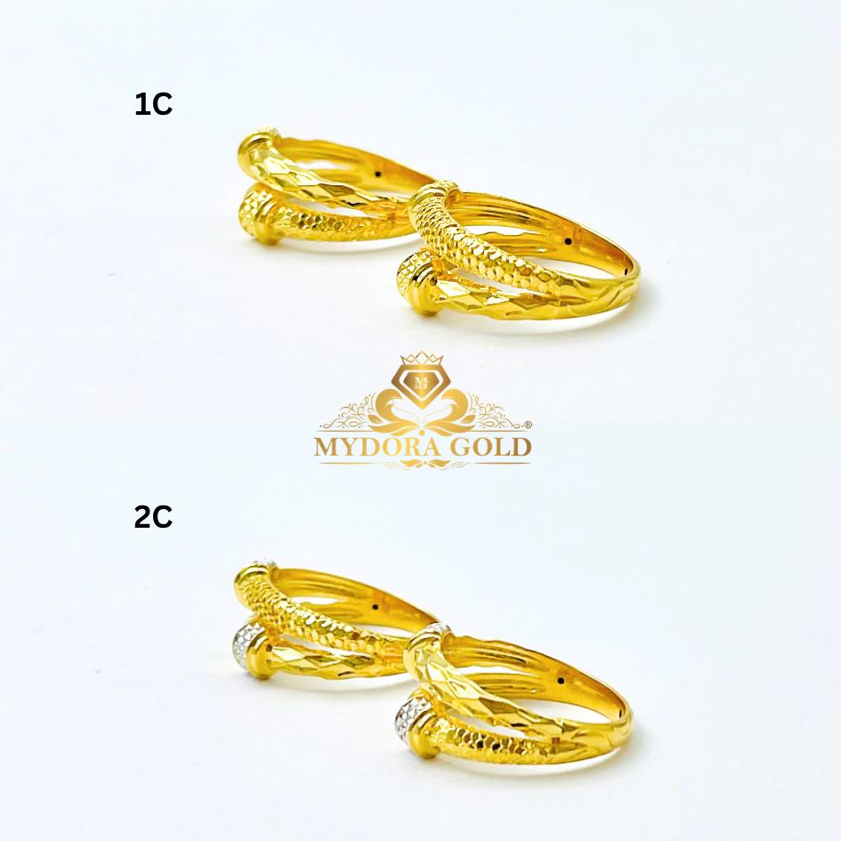 MYDORA Cincin Diamond Duo Glam (5G) l EMAS 916/22K