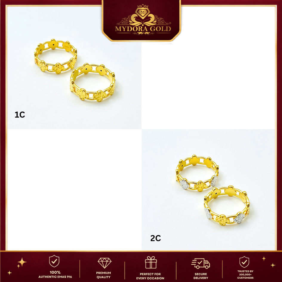 MYDORA Cincin Grace Clover (5G) l EMAS 916/22K