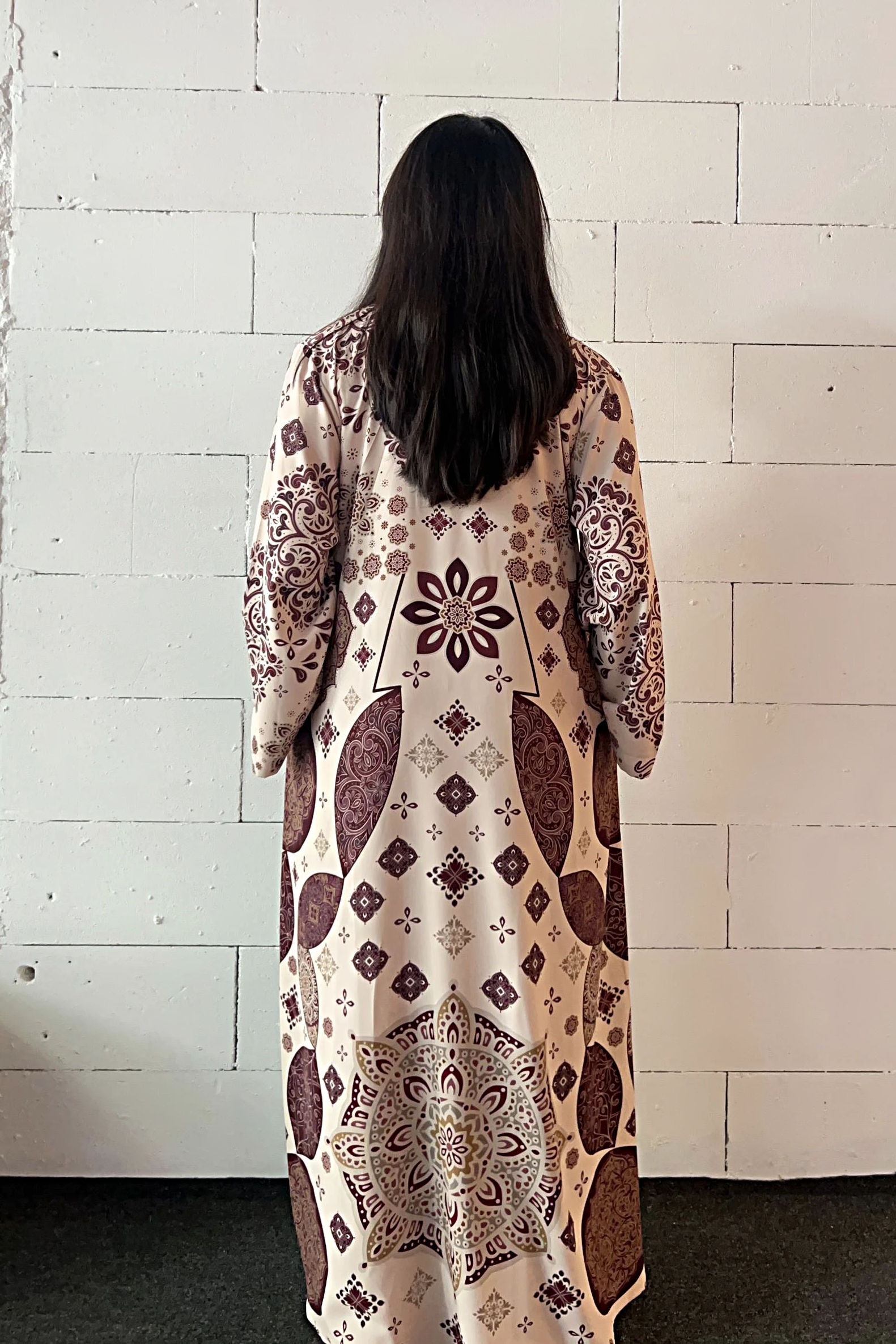 BOHEMIAN PRINT in Maroon Cream