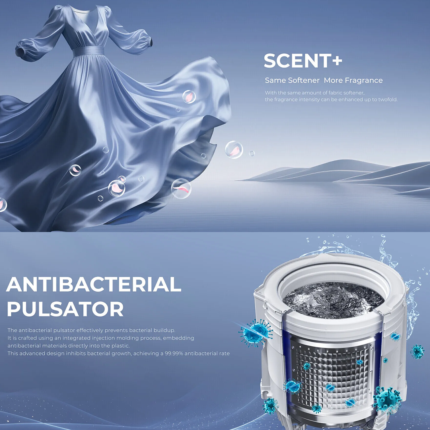 Haier 20kg Inverter Top Load Washer (HWM200-B2158B)