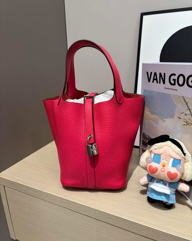 Hermes Picotin 18,Stamp D 極致粉色銀扣Rose Extreme 100%Authentic,95%new ✅key lock✅dust bag