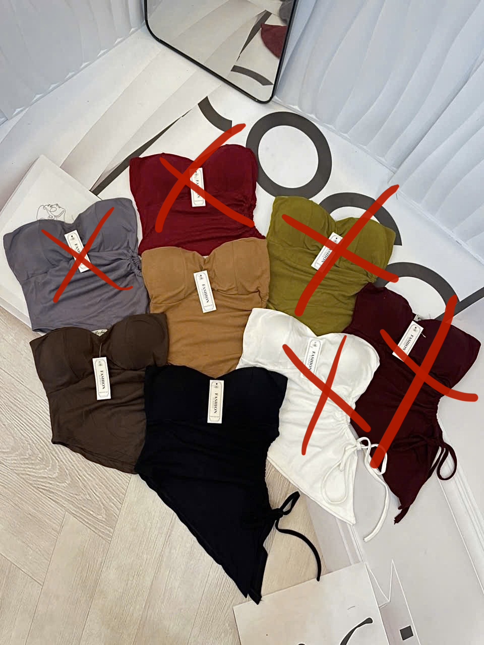 無肩帶束身胸衣*側邊繫帶