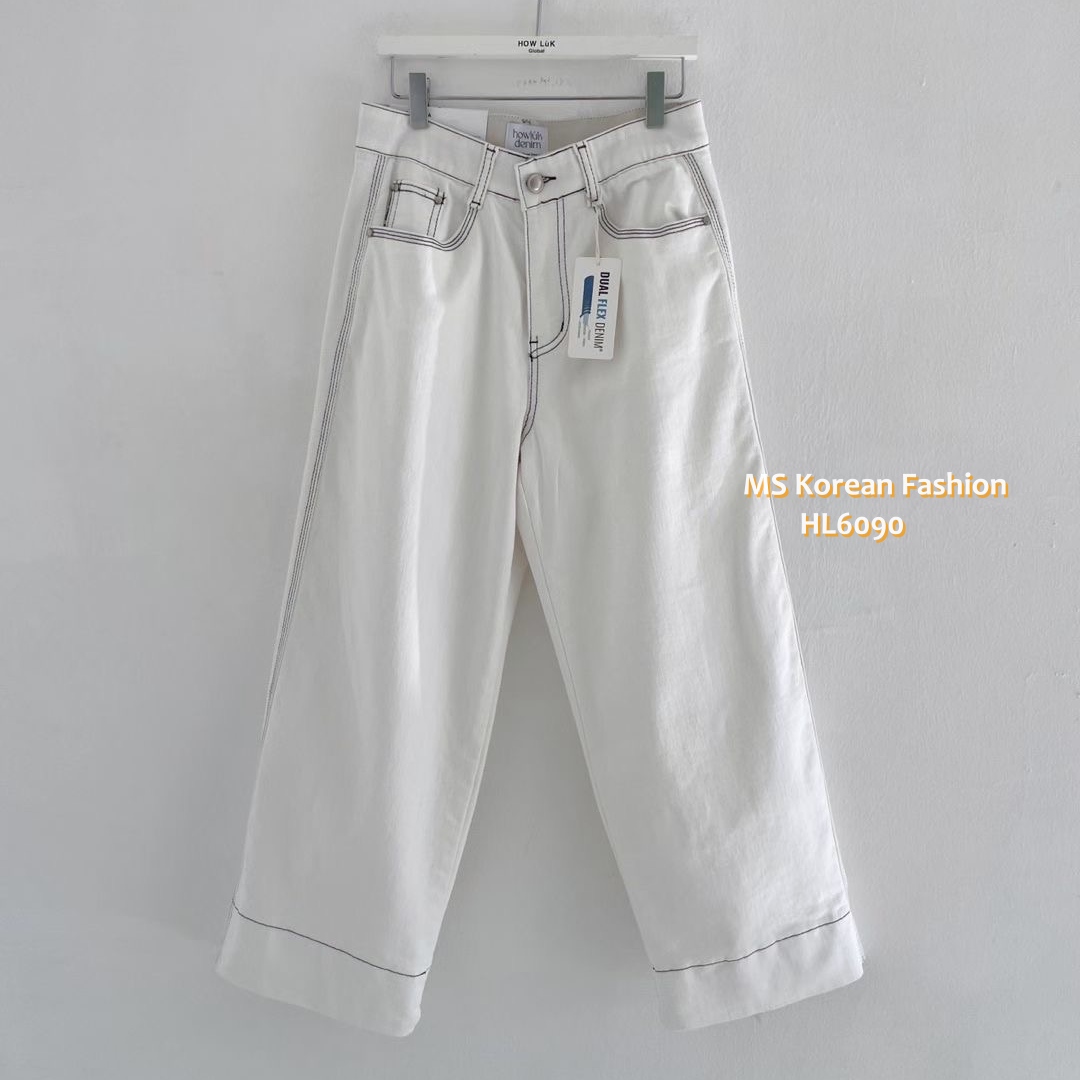 HL6090 韓國🌼Howluk春版九分闊筒褲