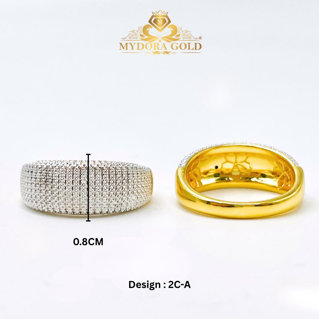 MYDORA Cincin Mini Siciliaa Diamond Cut (5G) l EMAS 916/22K