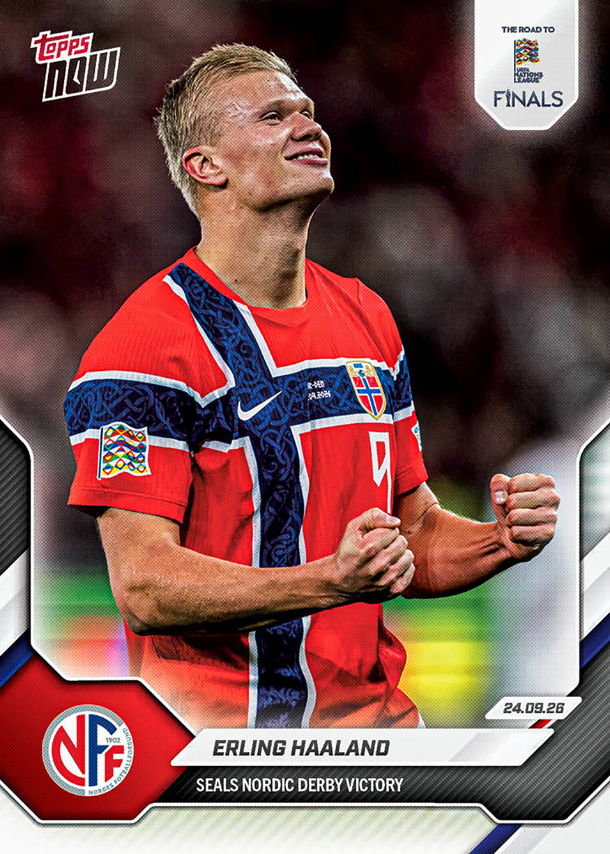 Erling Haaland - 2026-27 UEFA Nations League Topps NOW® #1 北歐打吡奠勝卡【團購】