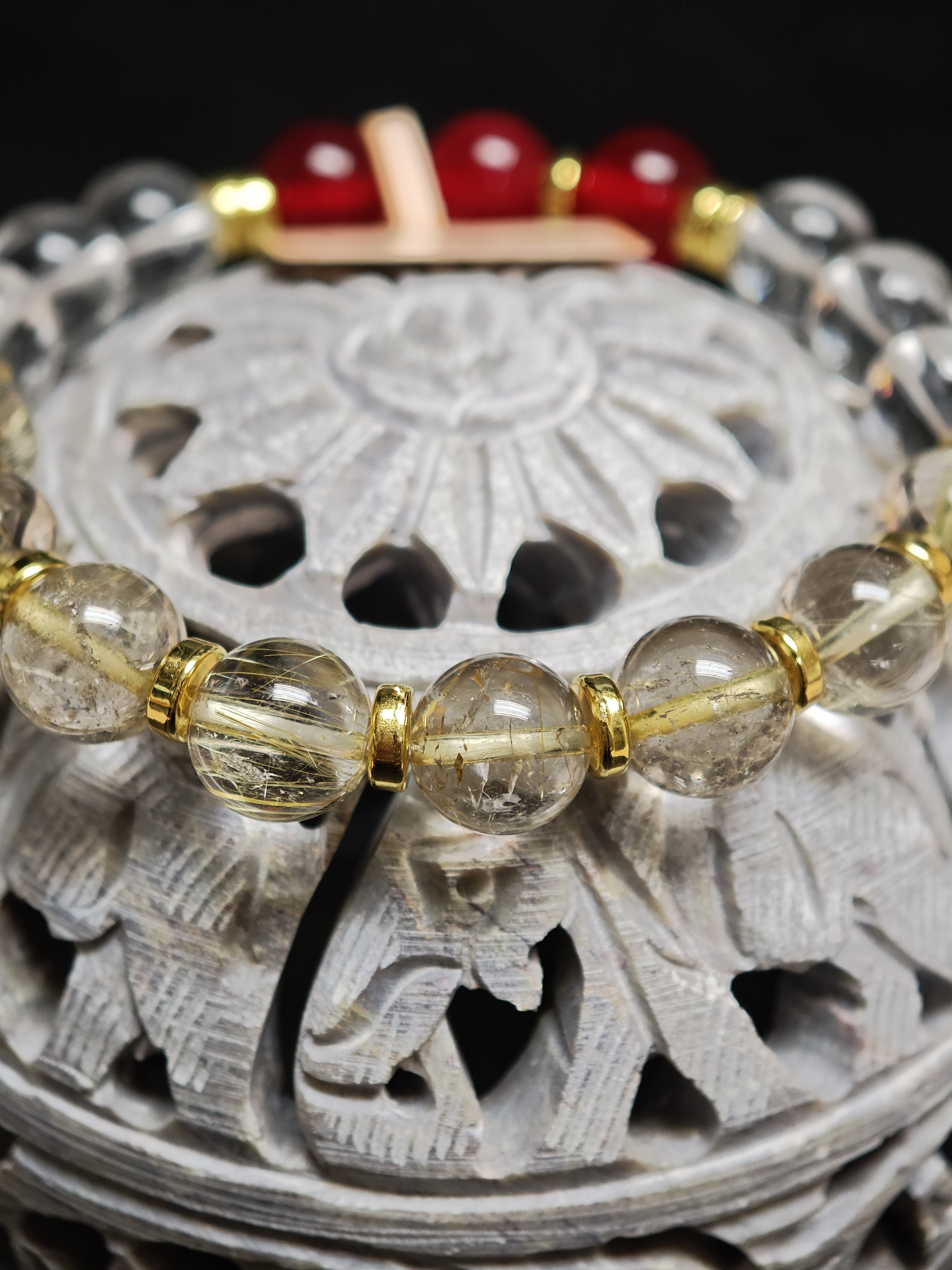 ✨新品DIY水晶手串✨✨🩸紅瑪瑙✨白水晶✨金髮晶✨