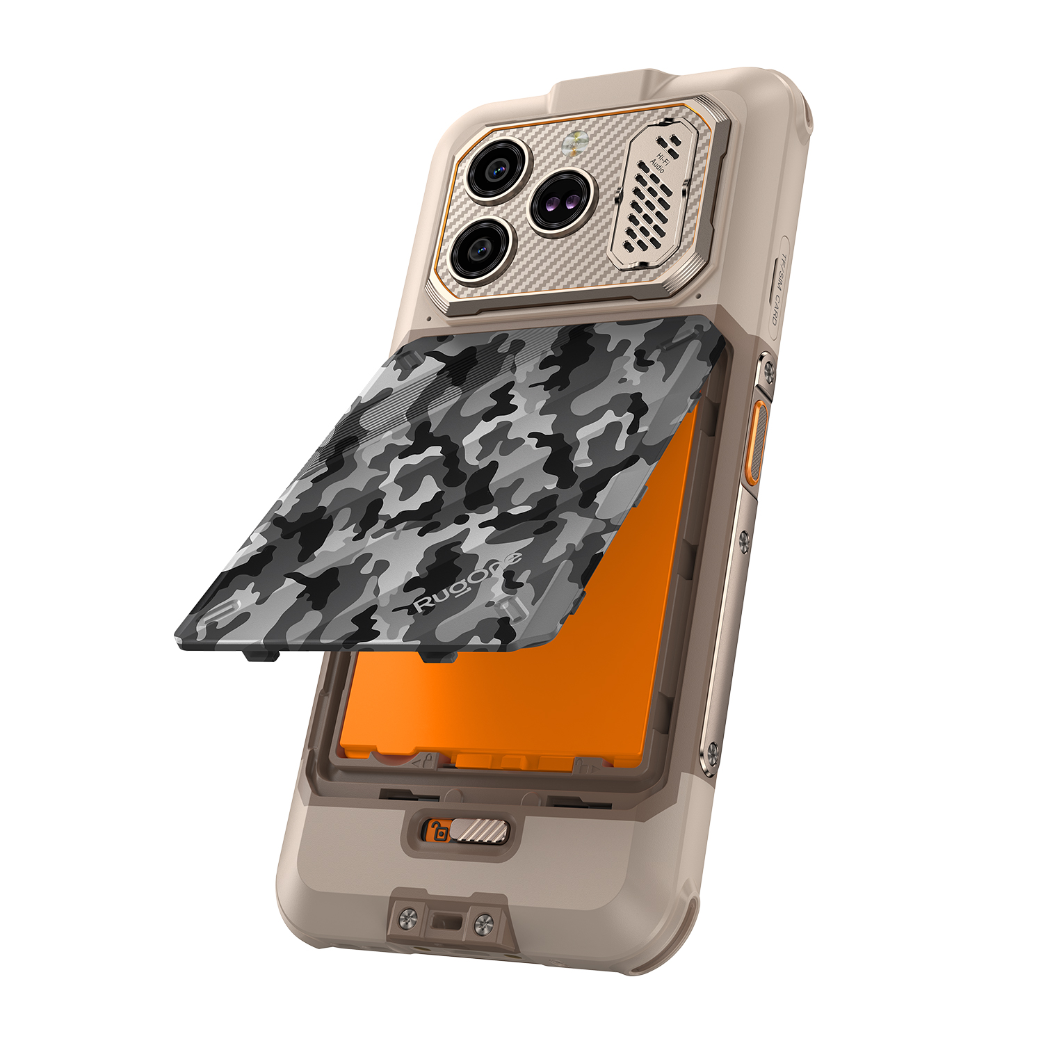 RugOne Xever 8 | 6.5吋 120Hz 4800mAh 可換電池 夜視 手電筒 117dB喇叭 支援eSIM 三卡槽 Widevine L1 AI工具 三防手機 Rugged Phone
