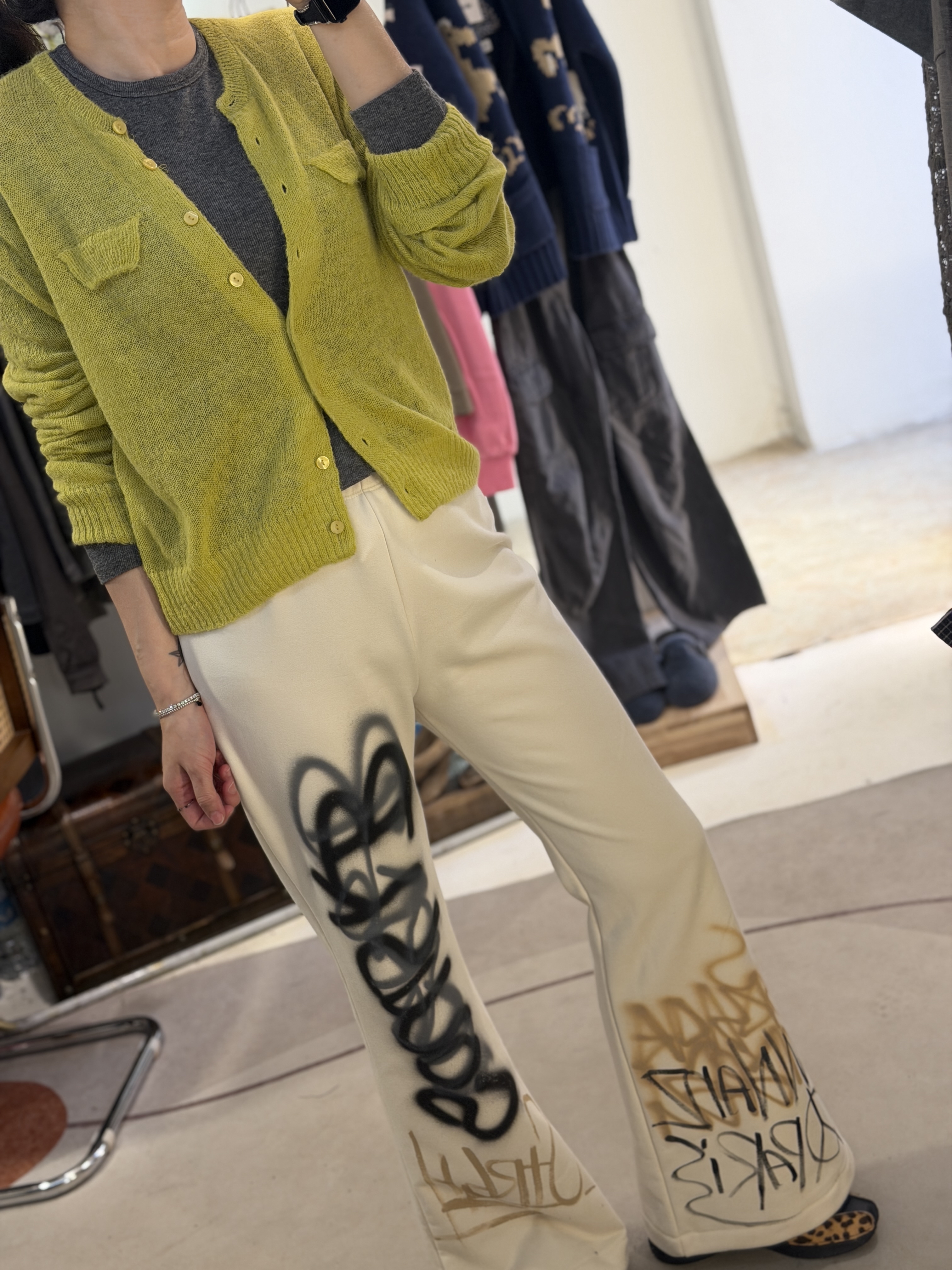 Graffiti cotton pants