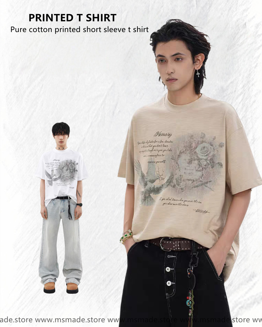 M25 美式印花短袖t恤