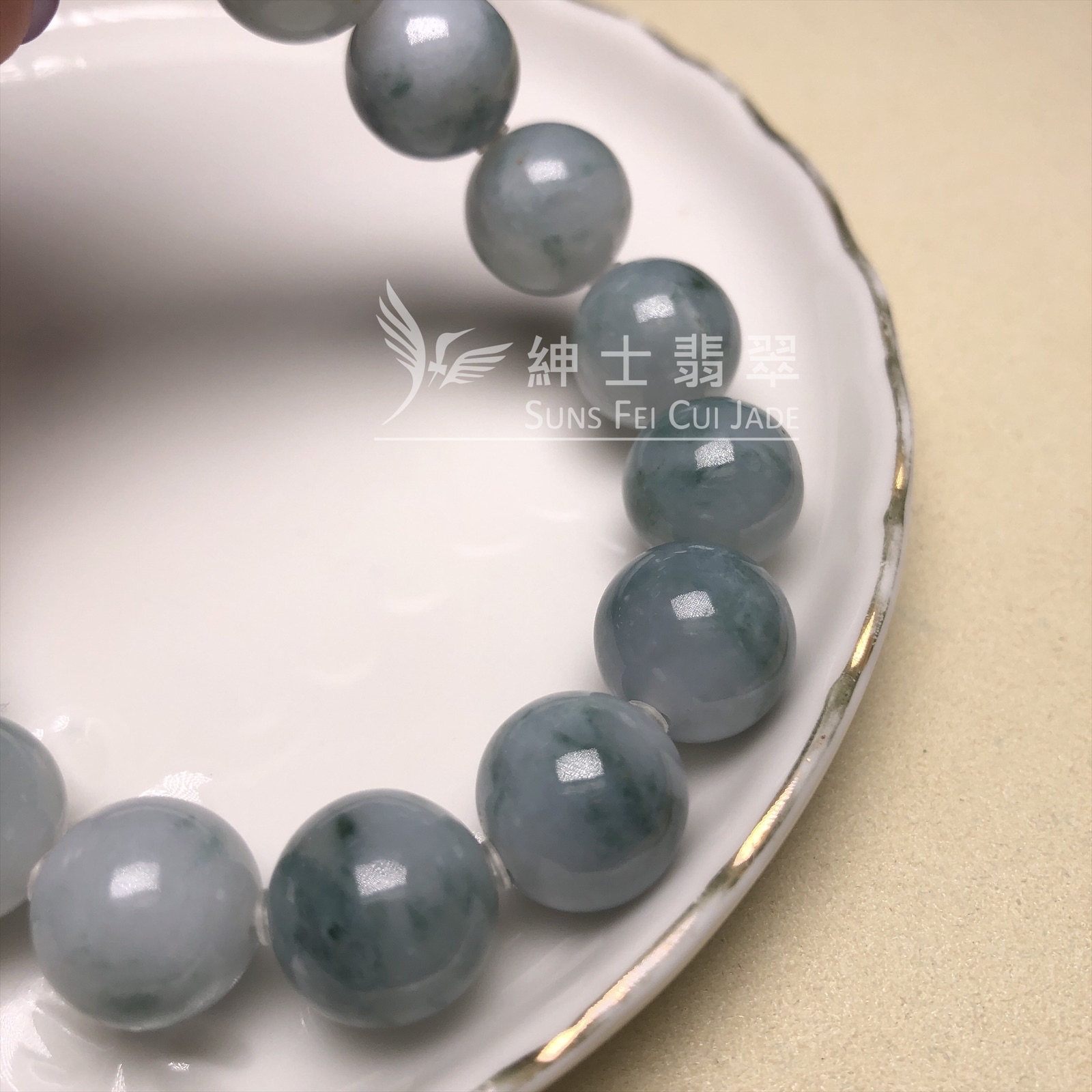 飄綠花手串13mm  CA00605
