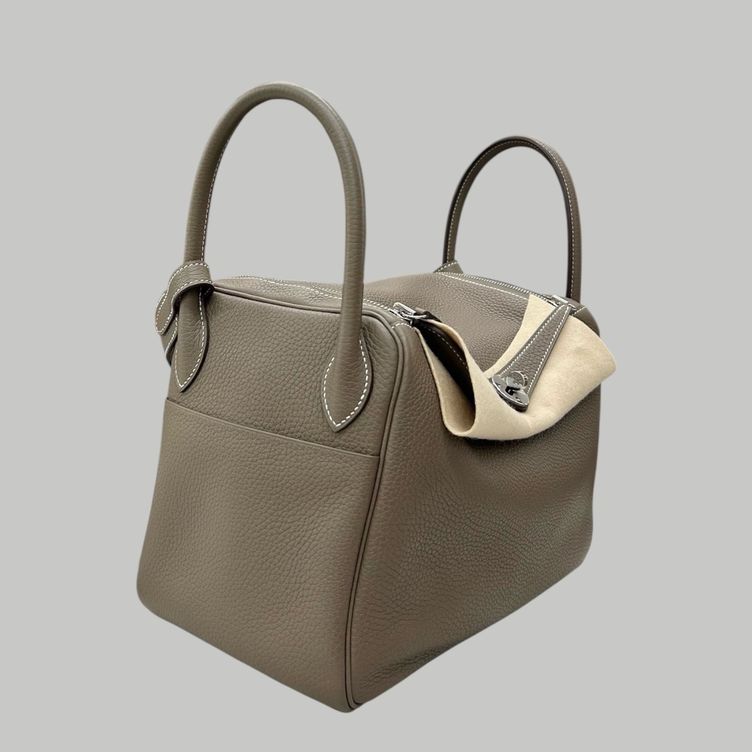 Hermes Lindy 30大象灰銀扣