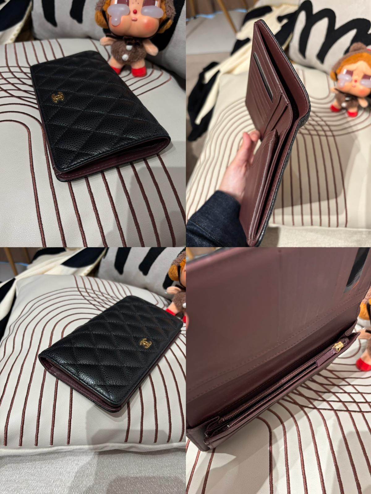 Chanel Wallet 黑色荔枝牛皮 100%Authentic, 95%New ✅25貼✅box