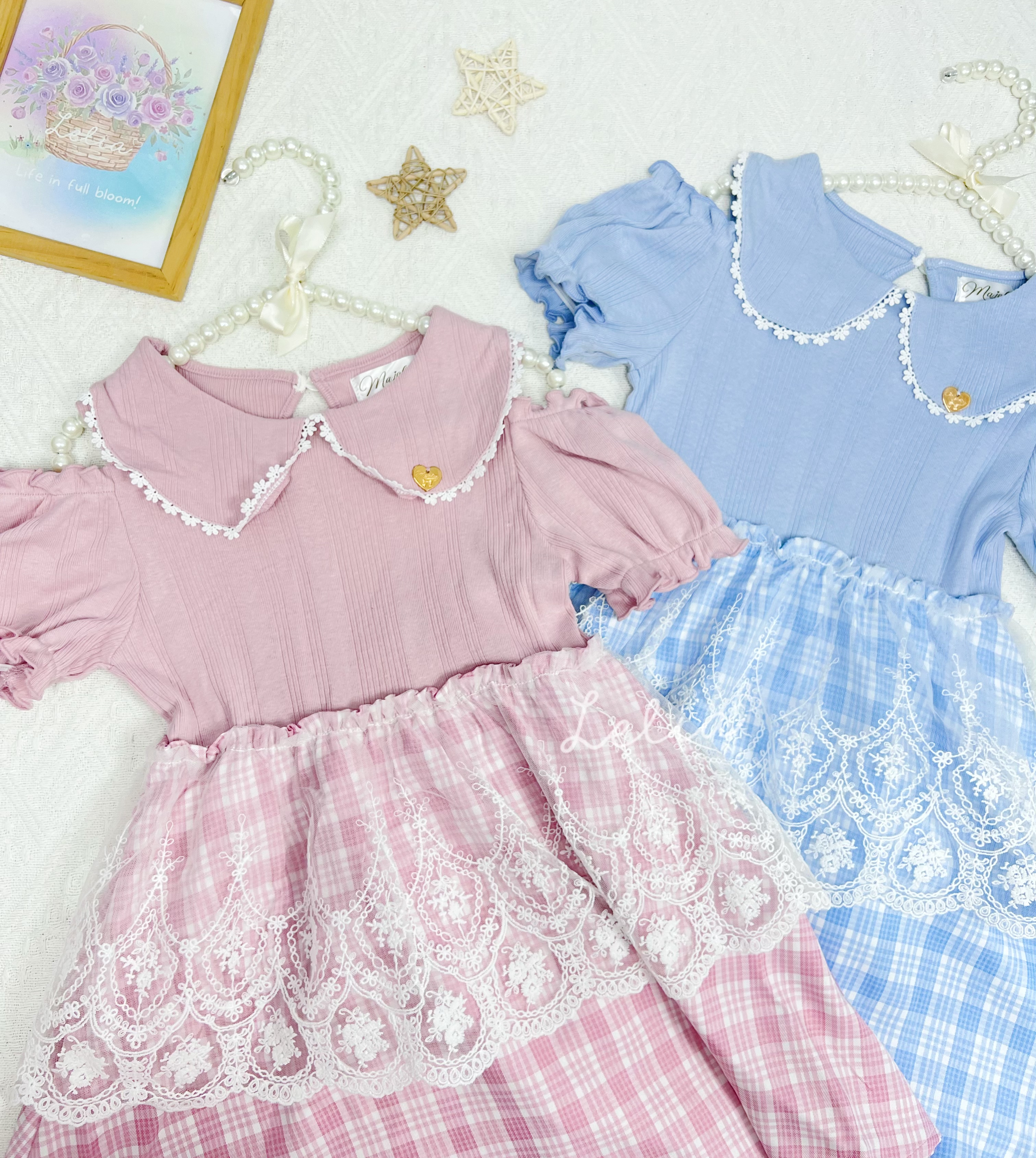 ▫️現貨▫️Majolica格仔露肩連身裙