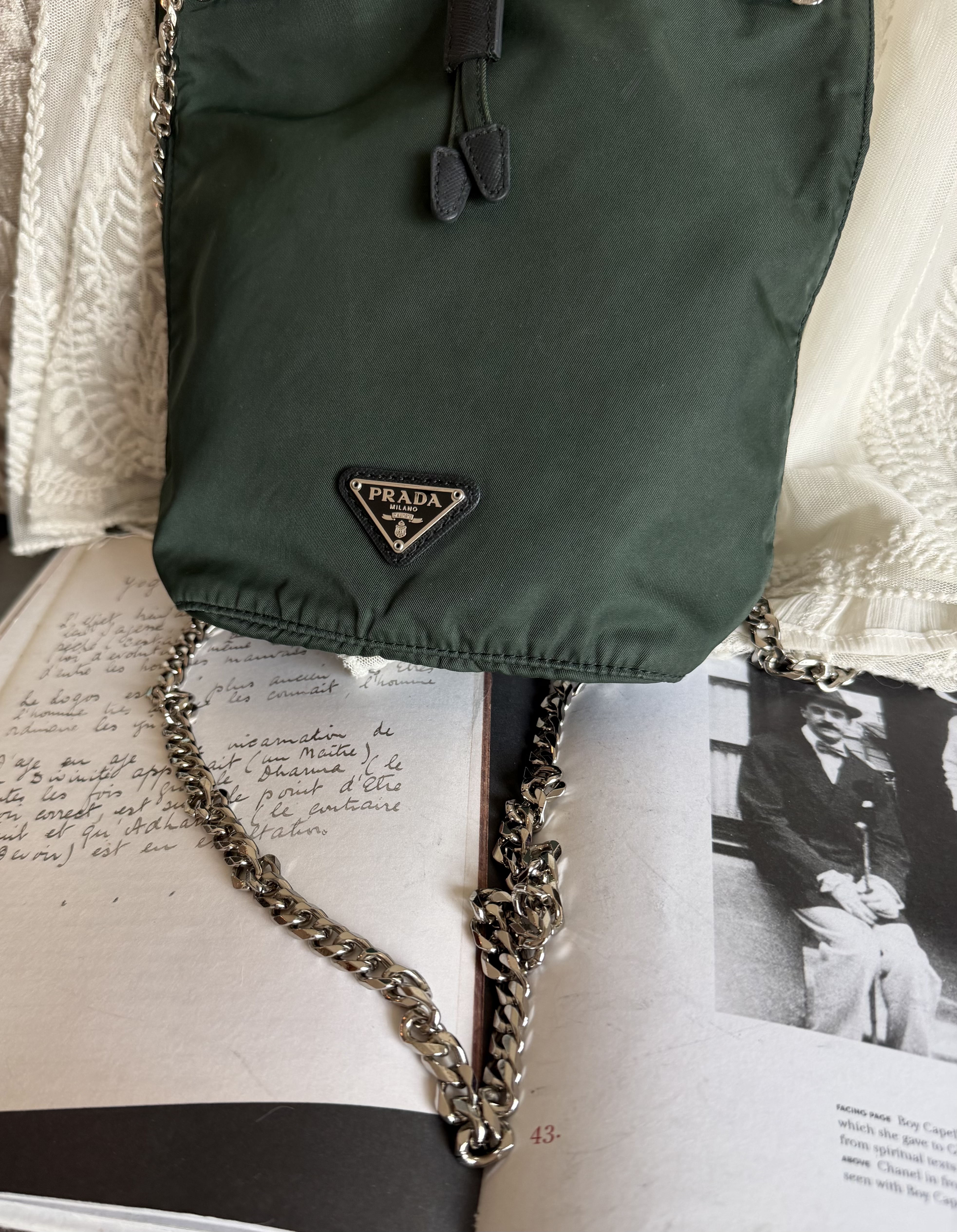 Prada green Bucket bag