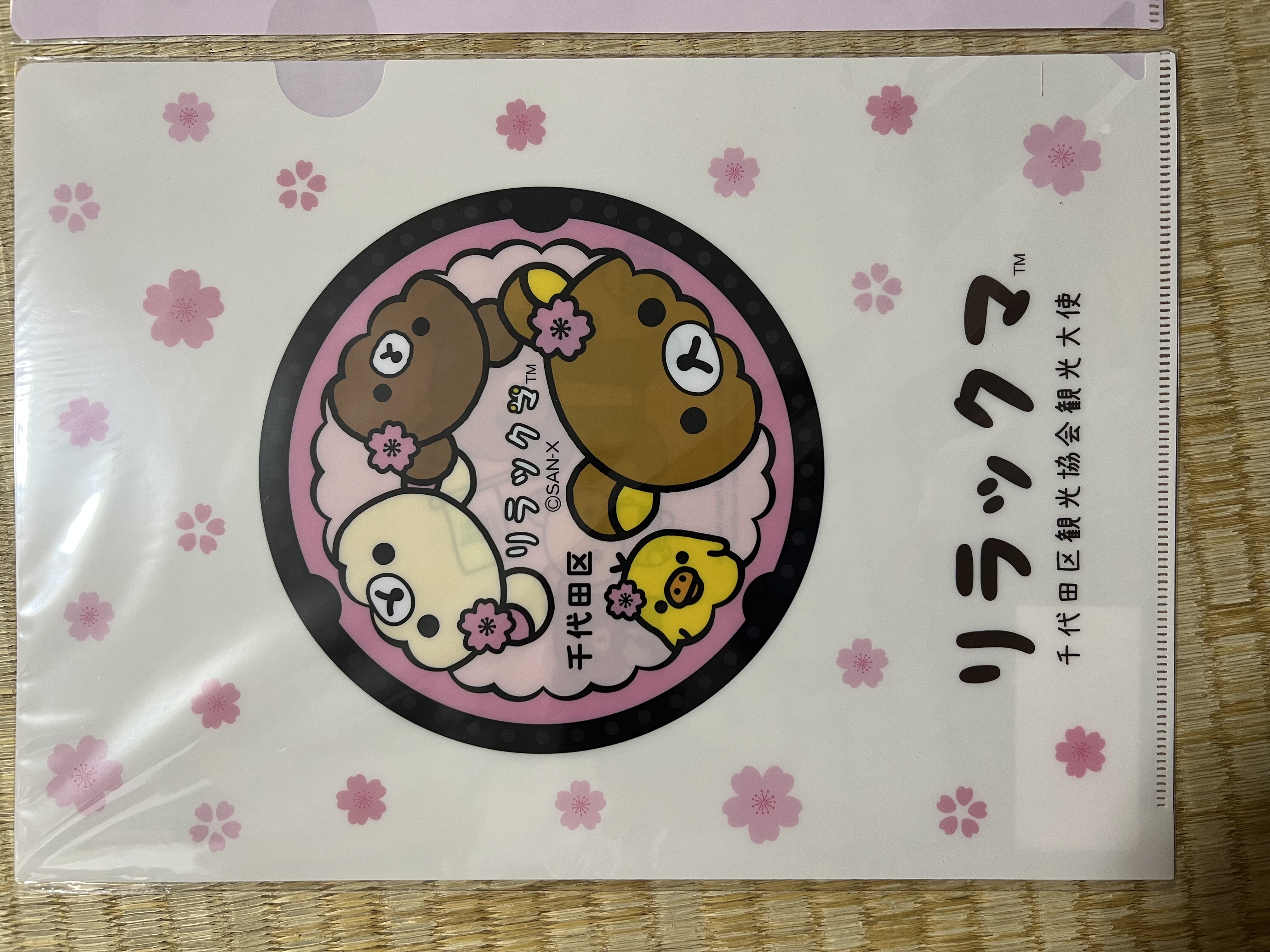 鬆弛熊 千代田區觀光大使 坑渠蓋主題 A4 文件夾